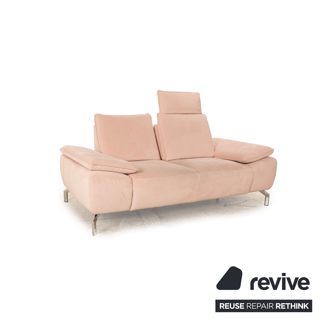 Musterring fabric two-seater cream manual function sofa couch