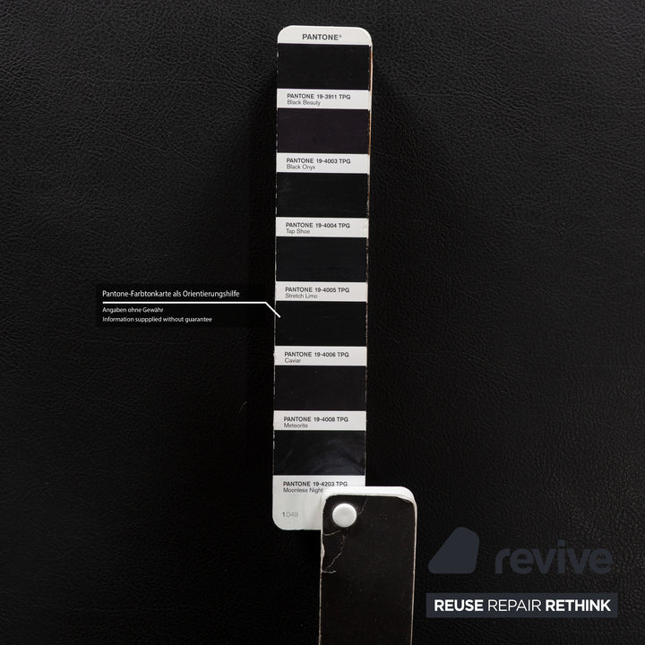 Muuto Outline Leder Liege Schwarz manuelle Funktion