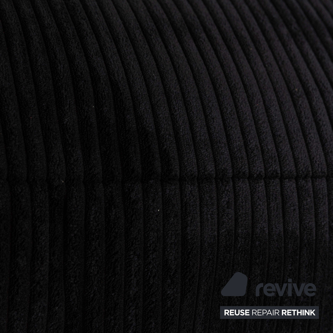 Canapé quatre places en tissu noir MYCS FLAYR