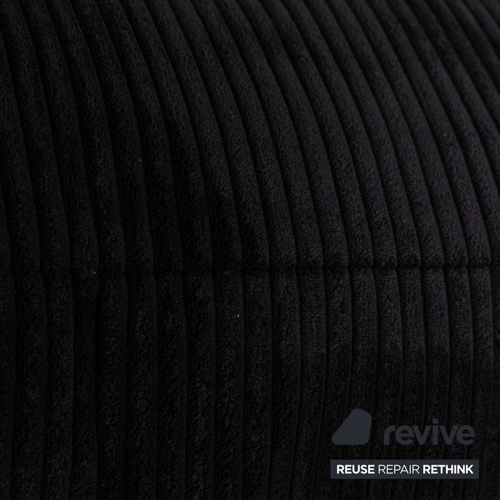 Canapé quatre places en tissu noir MYCS FLAYR