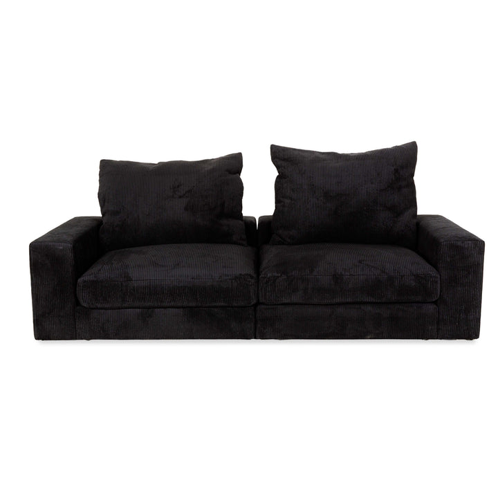 Canapé quatre places en tissu noir MYCS FLAYR