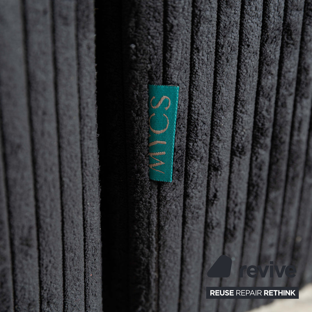 Canapé quatre places en tissu noir MYCS FLAYR