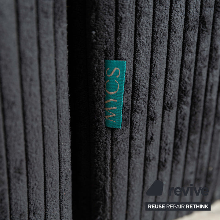 Canapé quatre places en tissu noir MYCS FLAYR