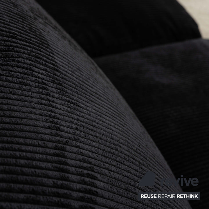 Canapé quatre places en tissu noir MYCS FLAYR