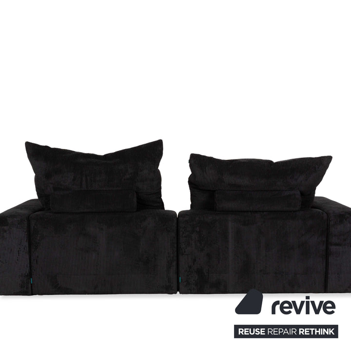 Canapé quatre places en tissu noir MYCS FLAYR