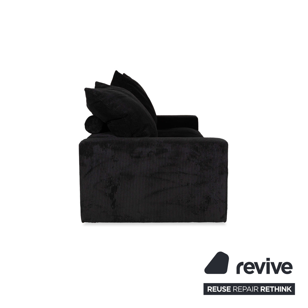 Canapé quatre places en tissu noir MYCS FLAYR