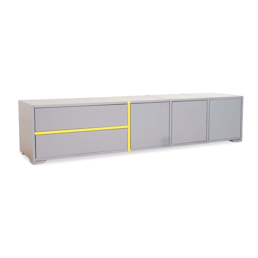 MYCS GRYD Wooden Sideboard Gray Yellow