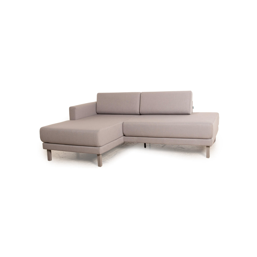 MYCS TYME Fabric Corner Sofa Grey Recamiere Left Sofa Couch