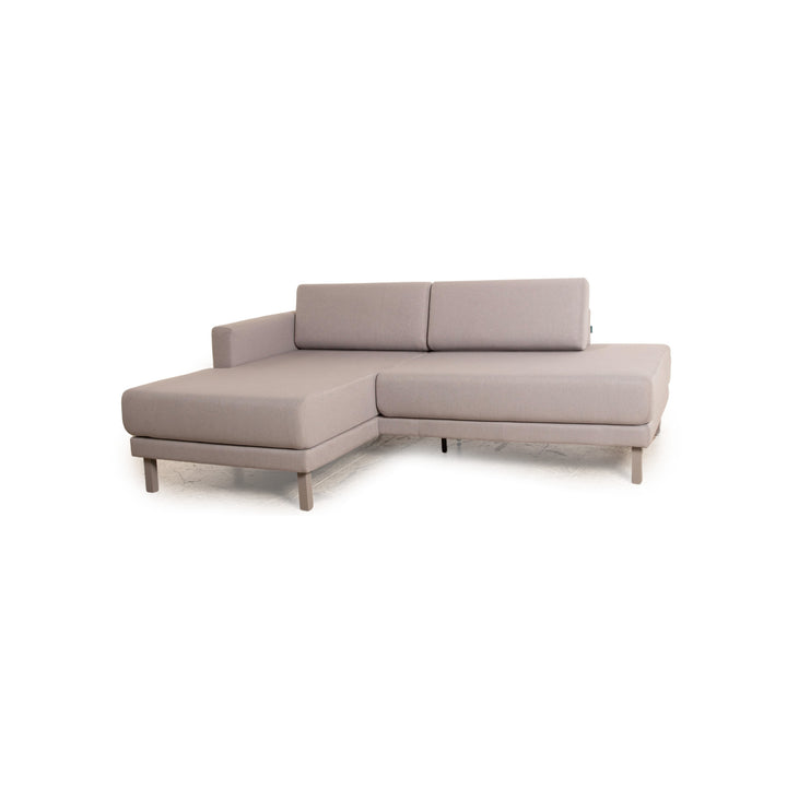 MYCS TYME Fabric Corner Sofa Grey Recamiere Left Sofa Couch
