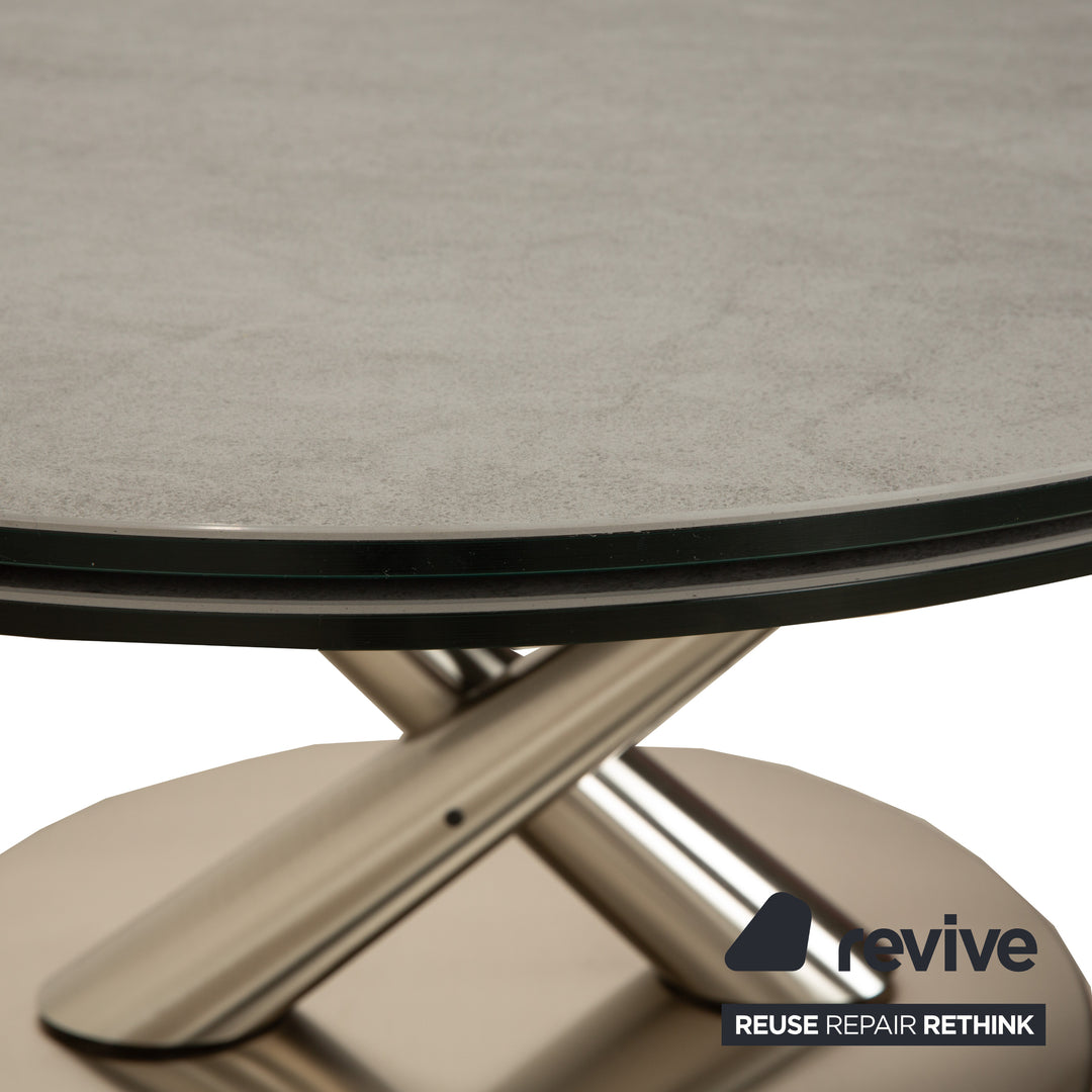 Naos Abra Metall Couchtisch Silber manuelle Funktion