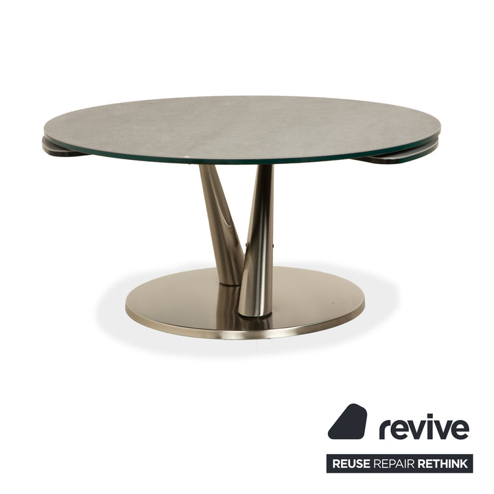 Naos Abra Metall Couchtisch Silber manuelle Funktion