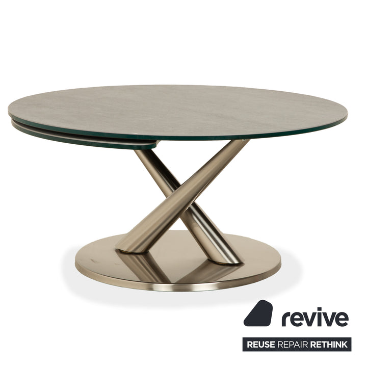 Naos Abra Metall Couchtisch Silber manuelle Funktion