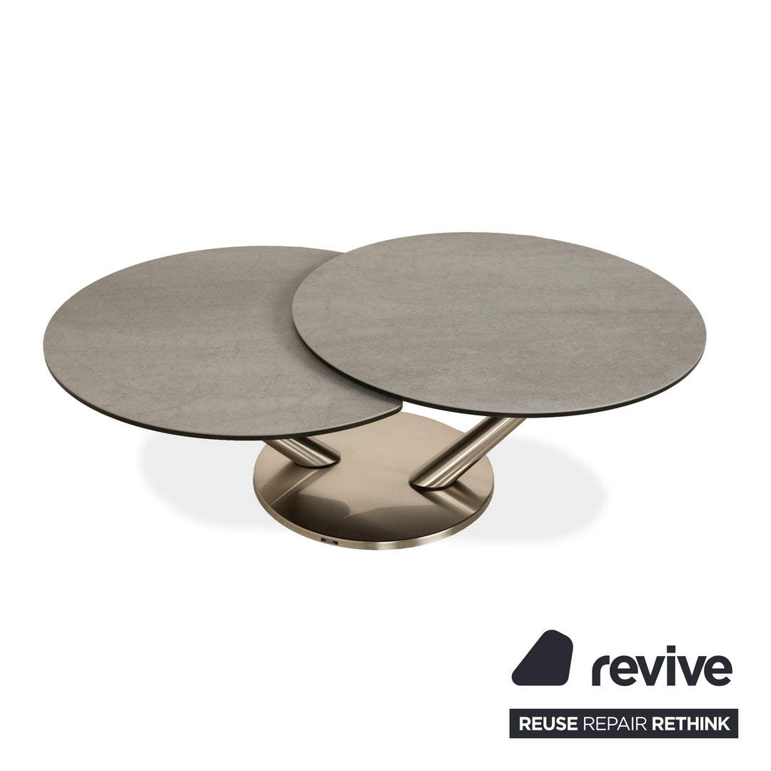 Naos Abra Metall Couchtisch Silber manuelle Funktion