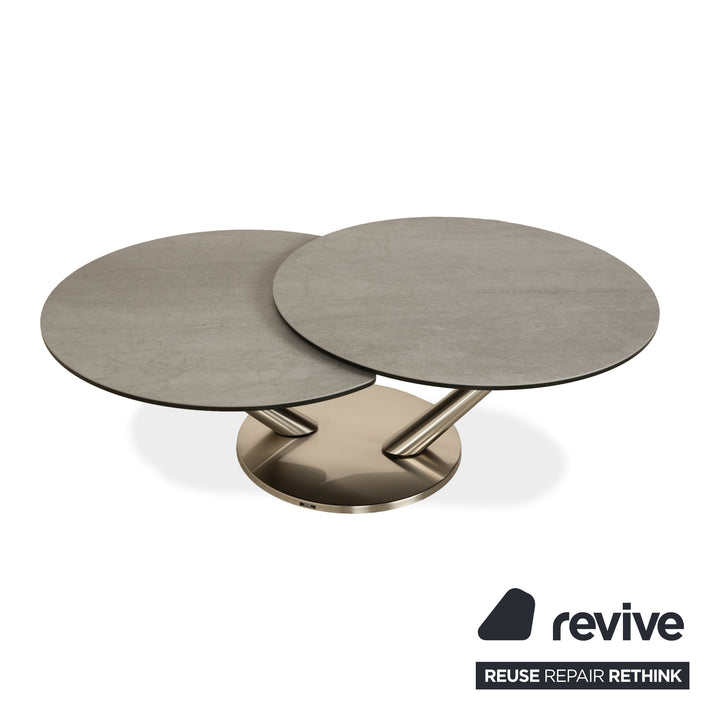 Naos Abra Metall Couchtisch Silber manuelle Funktion