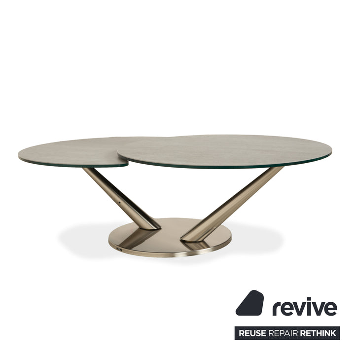 Naos Abra Metall Couchtisch Silber manuelle Funktion