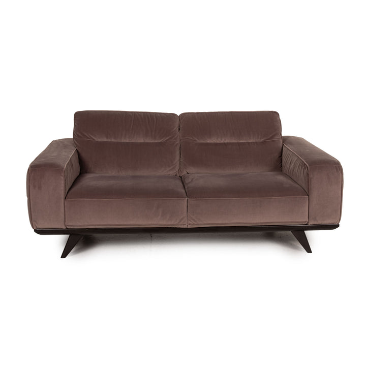 Natuzzi Audacia Fabric Sofa Brown Three Seater Couch