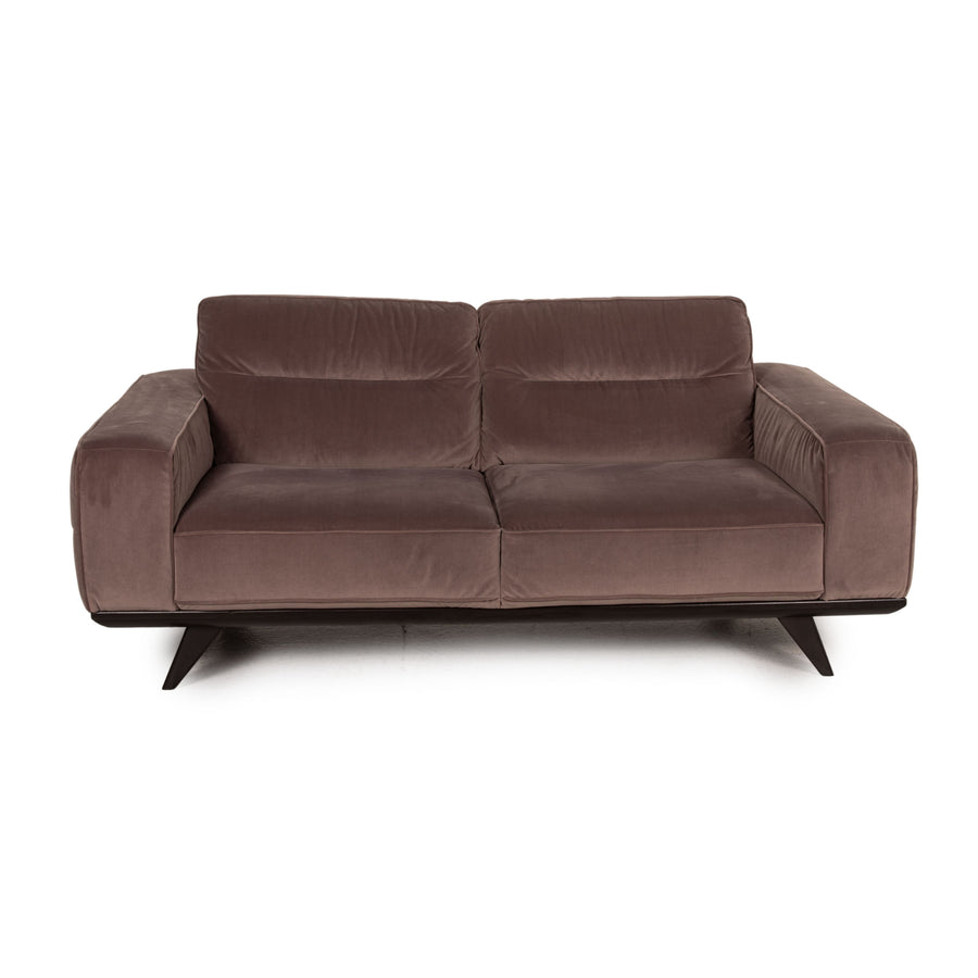 Natuzzi Audacia Fabric Sofa Brown Three Seater Couch