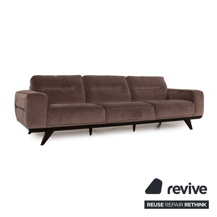 Natuzzi Audacia Fabric Sofa Brown Three Seater Couch