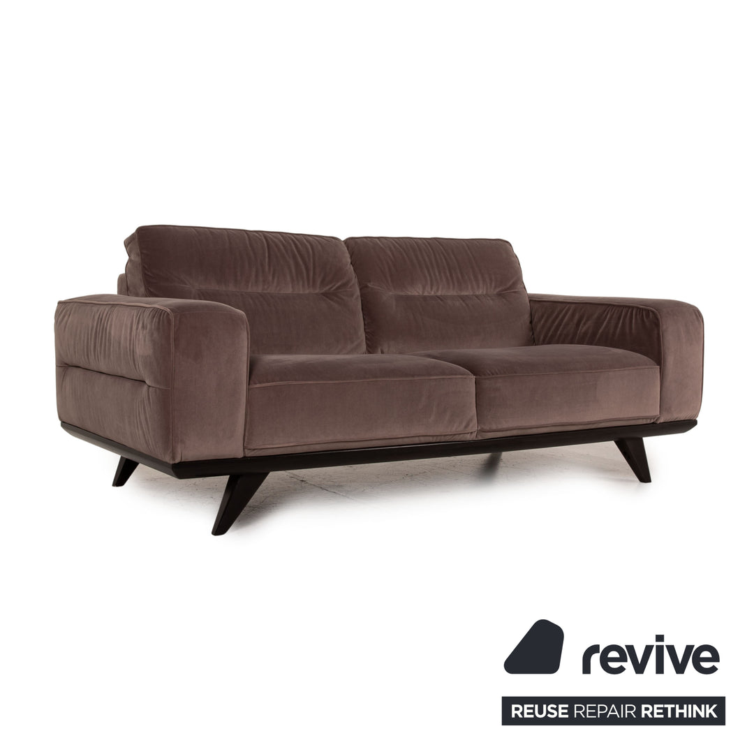 Natuzzi Audacia Fabric Sofa Brown Three Seater Couch
