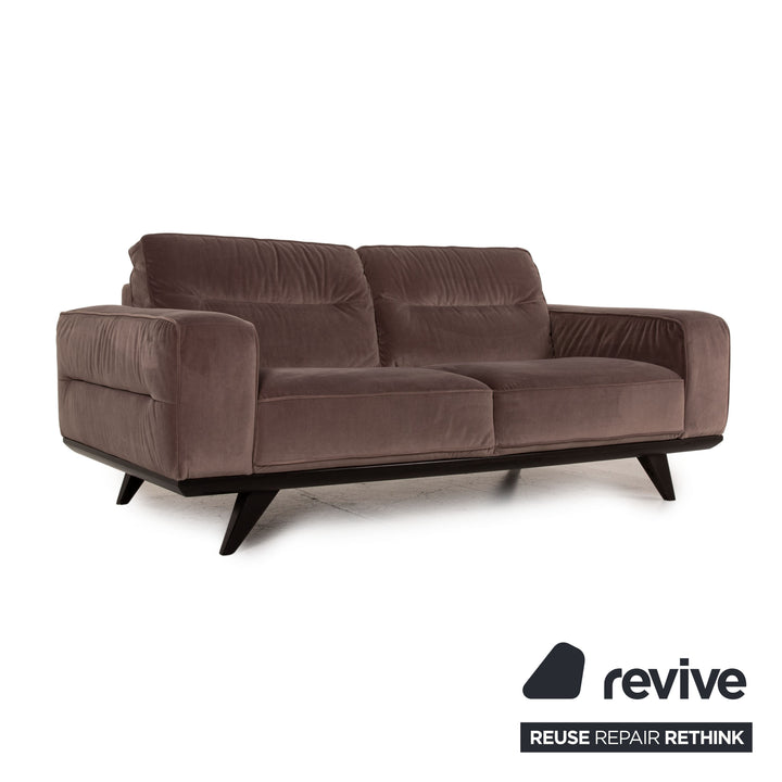 Natuzzi Audacia Fabric Sofa Brown Three Seater Couch