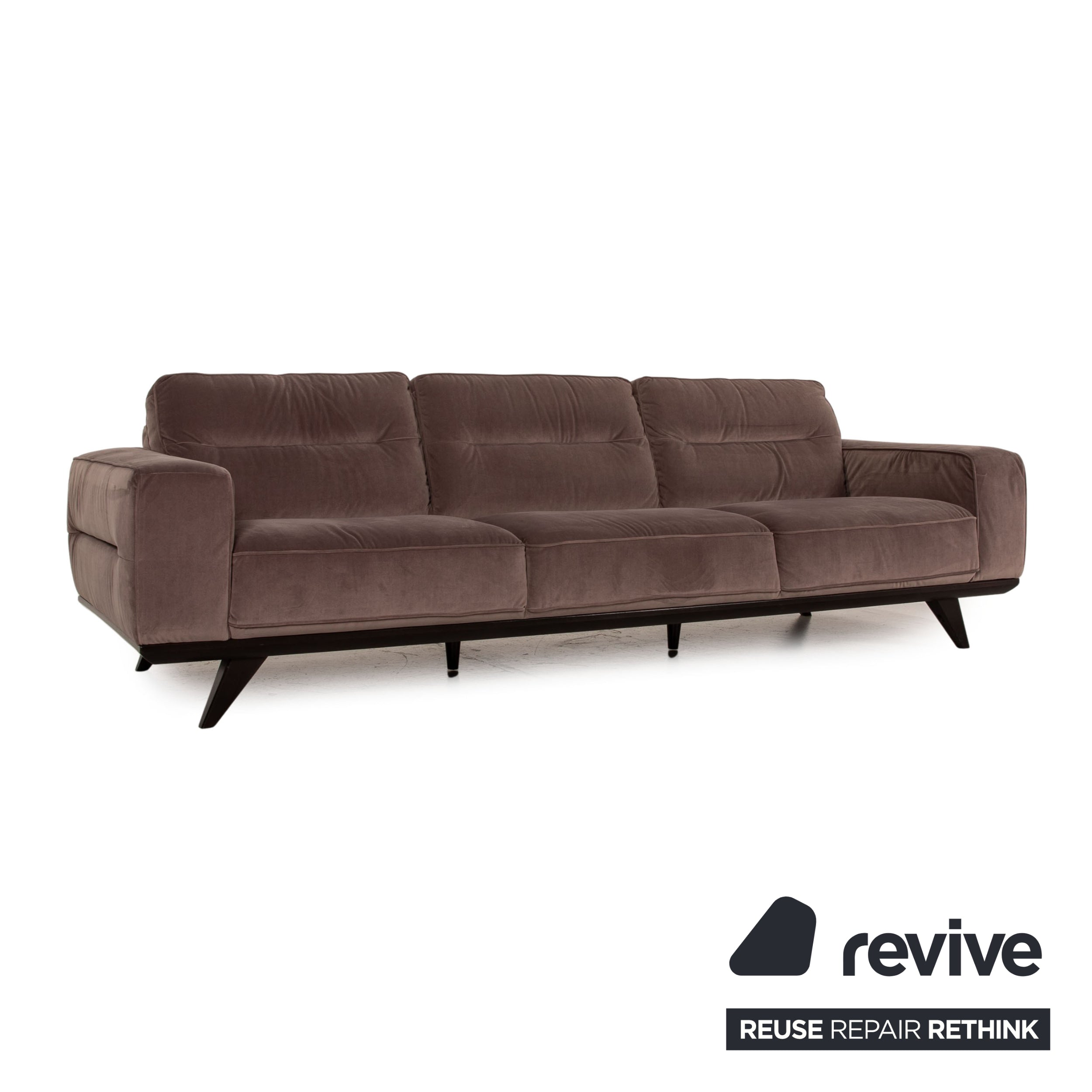 Natuzzi Audacia Stoff Sofa Braun Dreisitzer Couch