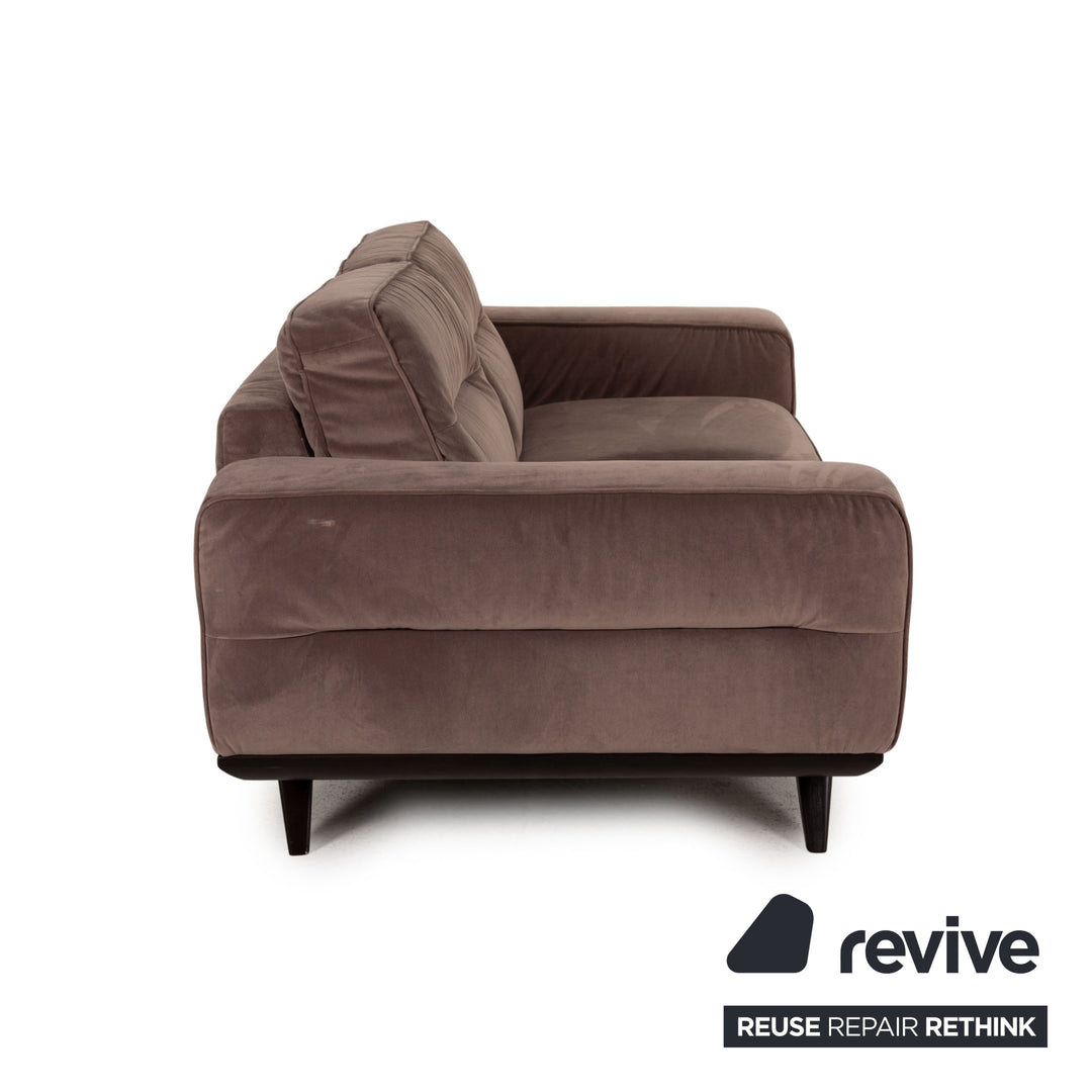 Natuzzi Audacia Fabric Sofa Brown Three Seater Couch