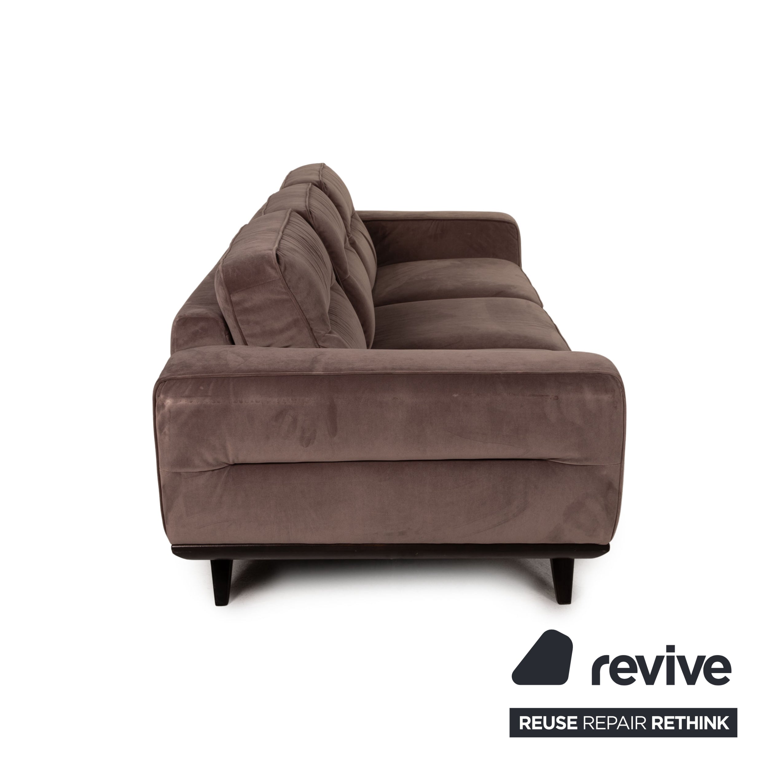 Natuzzi Audacia Stoff Sofa Braun Dreisitzer Couch