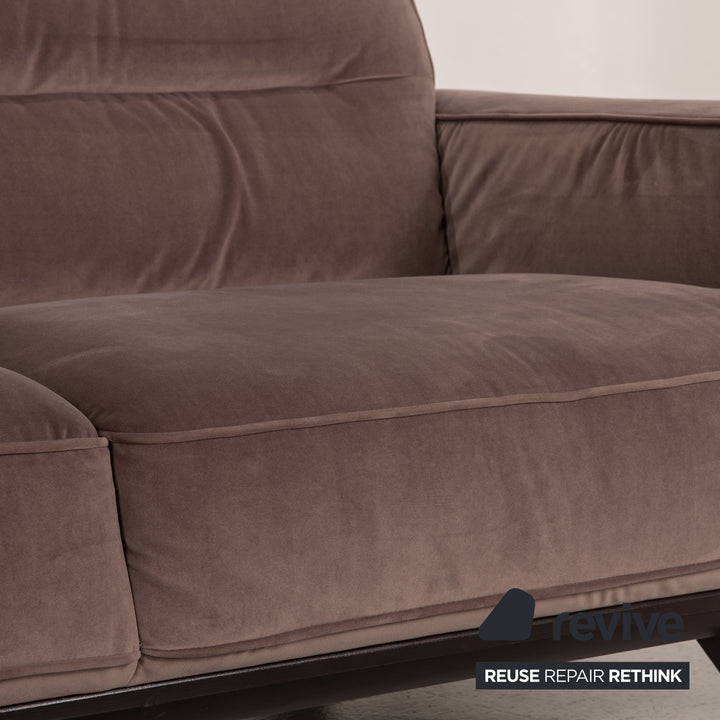Natuzzi Audacia Stoff Sofa Braun Dreisitzer Couch