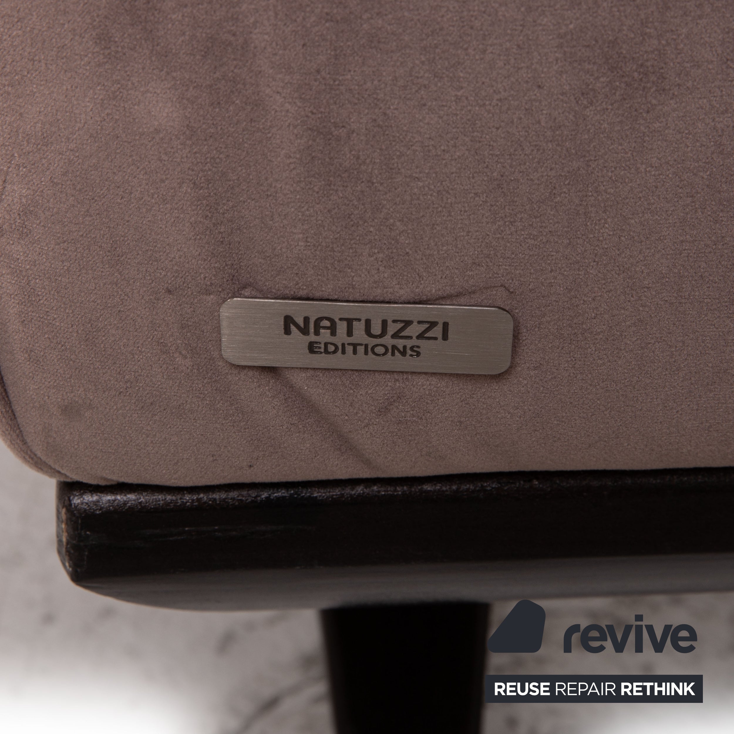 Natuzzi Audacia Stoff Sofa Braun Dreisitzer Couch