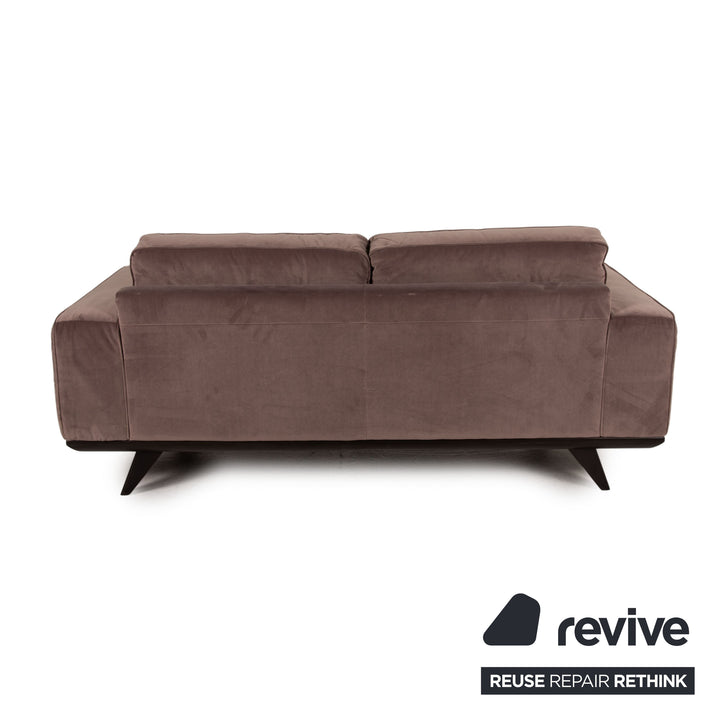 Natuzzi Audacia Fabric Sofa Brown Three Seater Couch