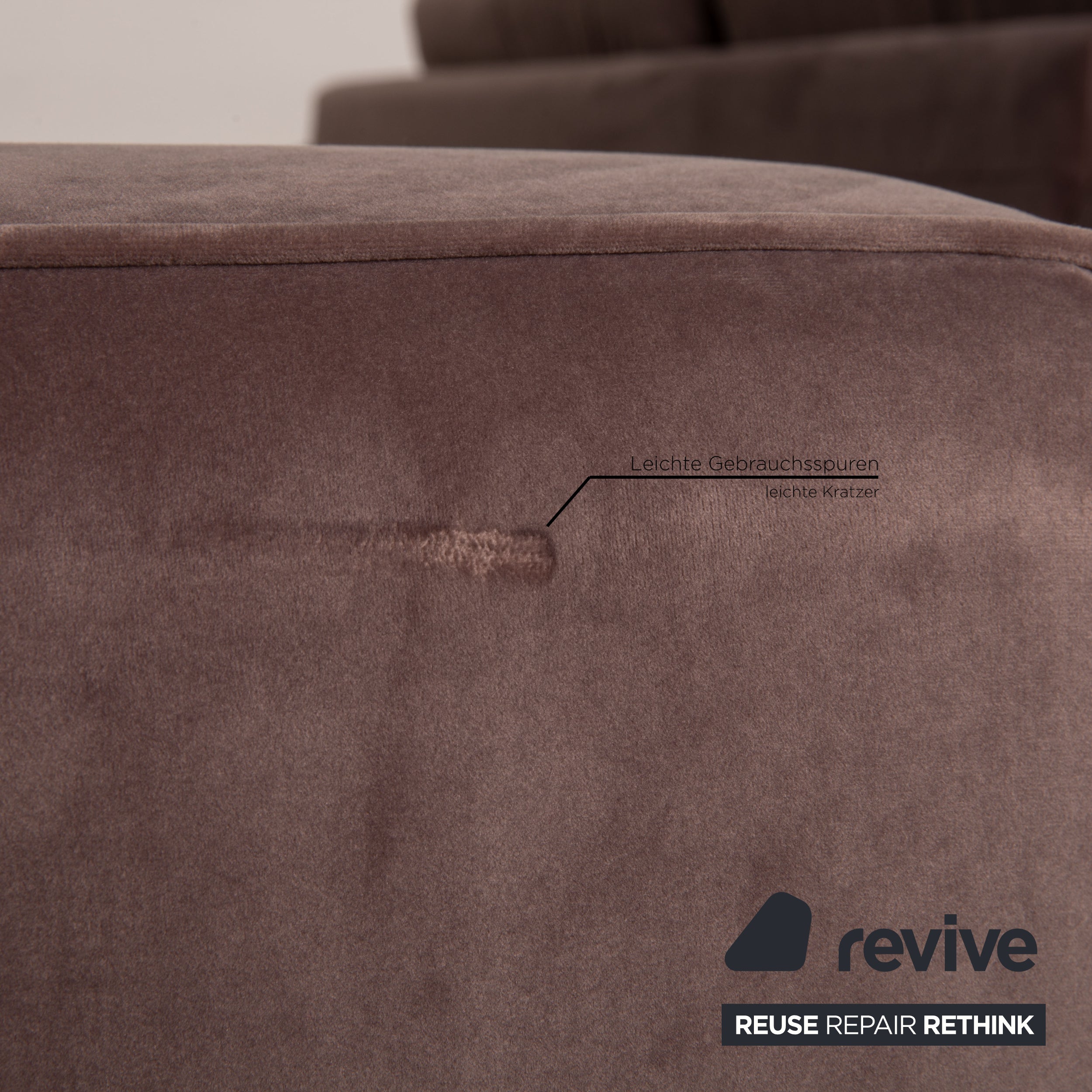 Natuzzi Audacia Stoff Sofa Braun Dreisitzer Couch