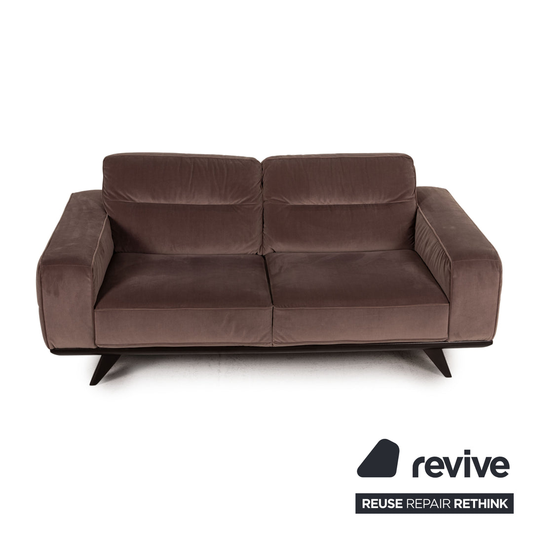 Natuzzi Audacia Stoff Sofa Braun Zweisitzer Couch