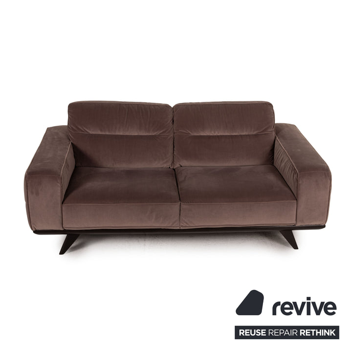 Natuzzi Audacia Stoff Sofa Braun Zweisitzer Couch