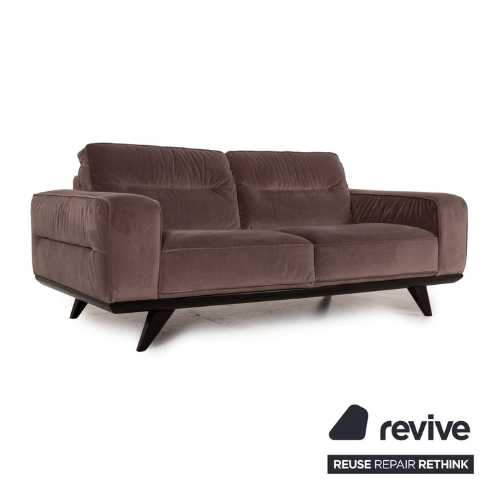Natuzzi Audacia Stoff Sofa Braun Zweisitzer Couch