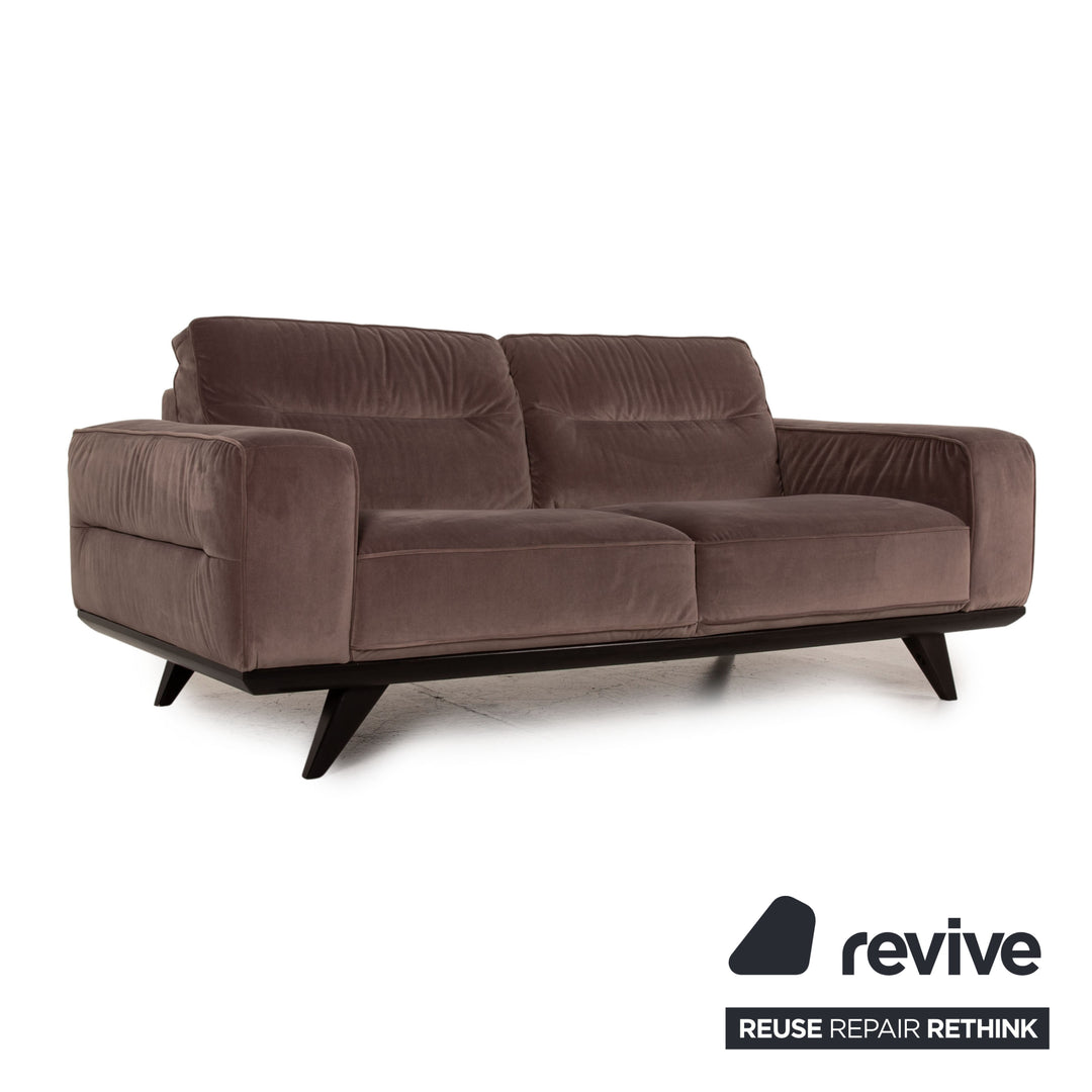 Natuzzi Audacia Stoff Sofa Braun Zweisitzer Couch