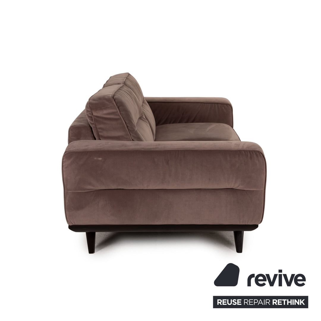 Natuzzi Audacia Stoff Sofa Braun Zweisitzer Couch
