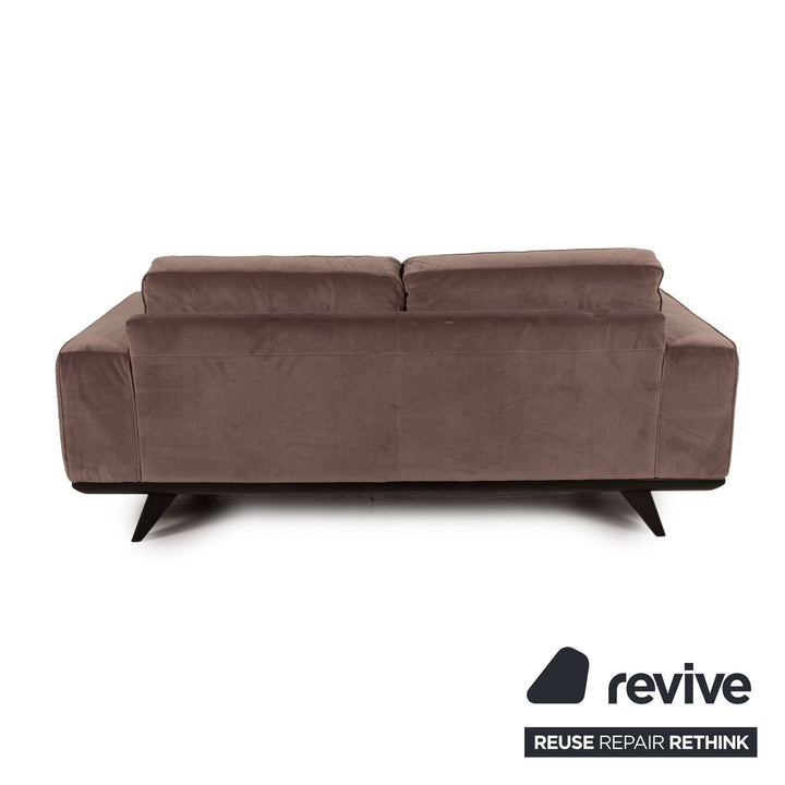 Natuzzi Audacia Stoff Sofa Braun Zweisitzer Couch