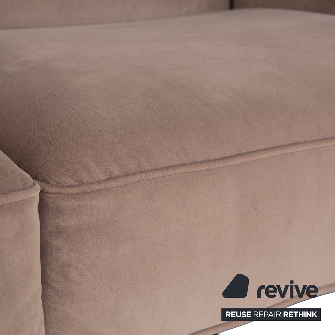 Natuzzi Audacia Stoff Sofa Braun Zweisitzer Couch