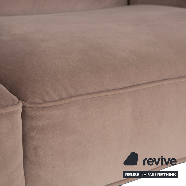 Natuzzi Audacia Stoff Sofa Braun Zweisitzer Couch