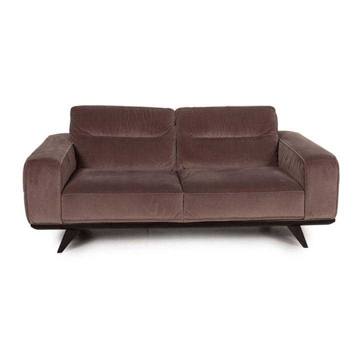 Natuzzi Audacia Stoff Sofa Braun Zweisitzer Couch