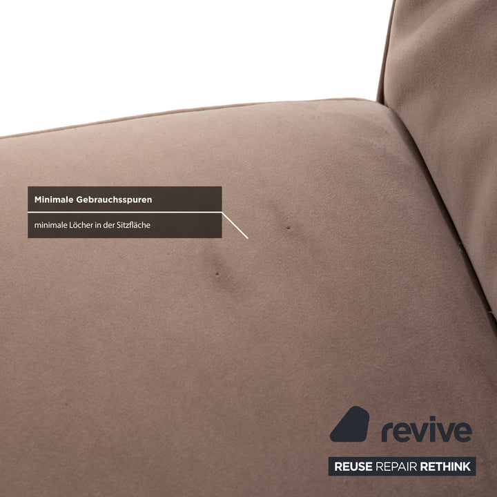 Natuzzi Audacia Stoff Sofa Braun Zweisitzer Couch