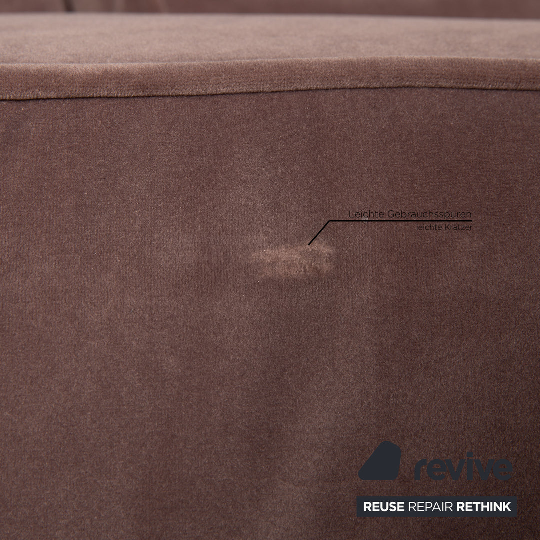 Natuzzi Audacia Stoff Sofa Braun Zweisitzer Couch