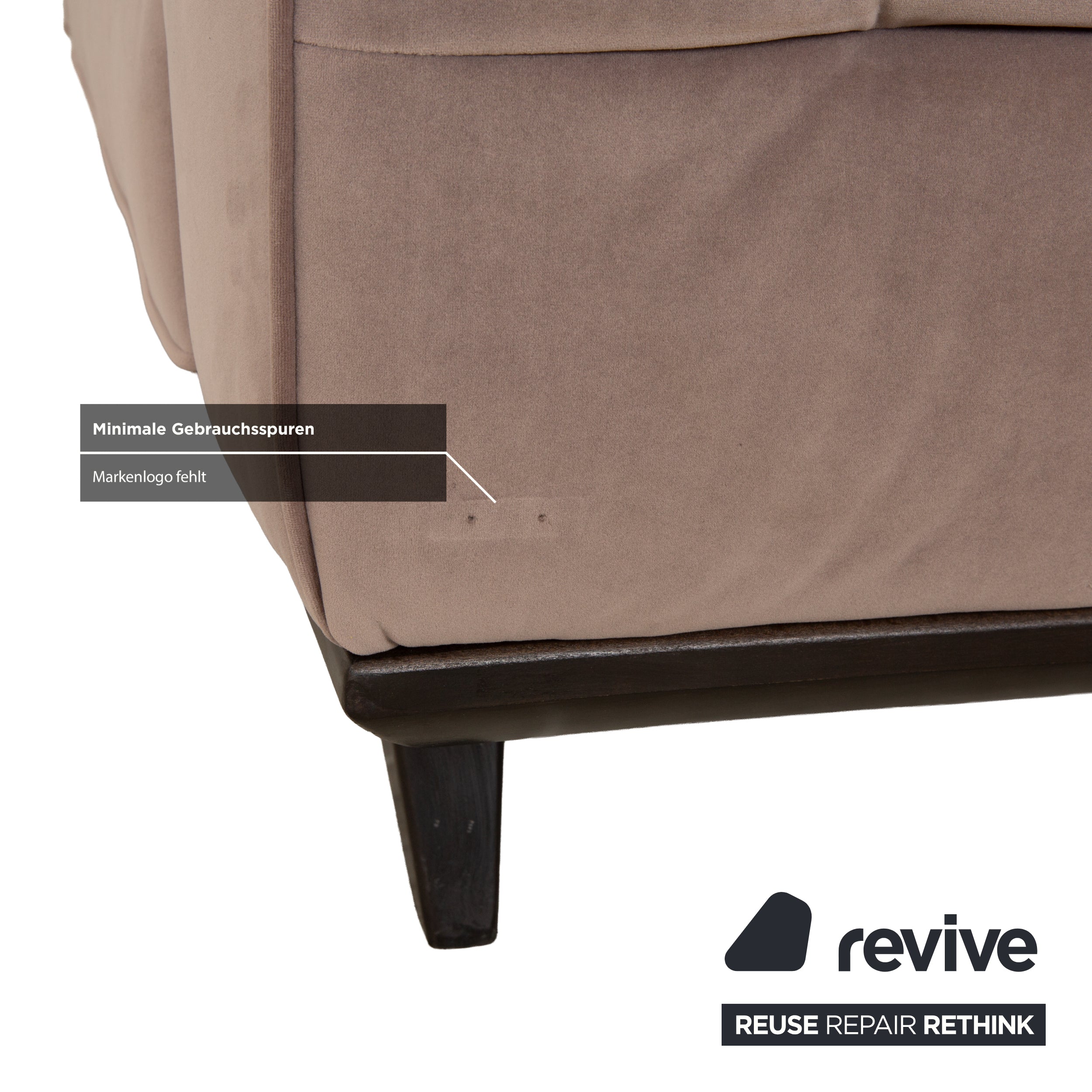 Natuzzi Audacia Fabric Sofa Brown Two Seater Couch