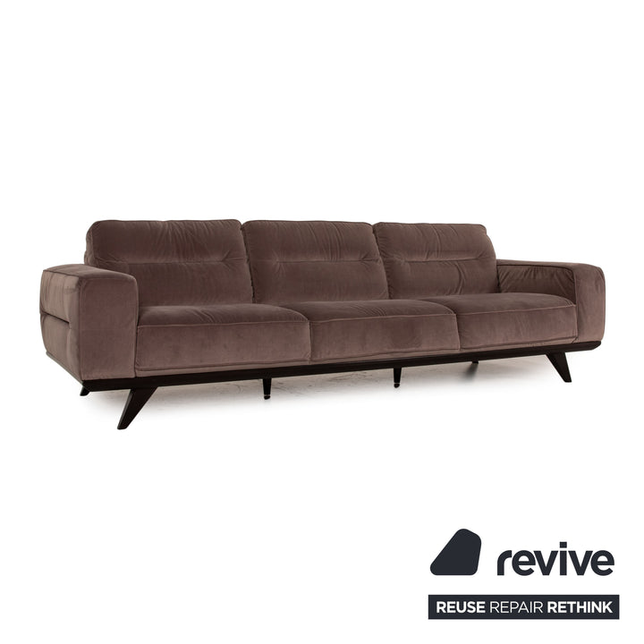 Natuzzi Audacia Stoff Sofa Garnitur Braun 1xDreisitzer 1xZweisitzer Couch