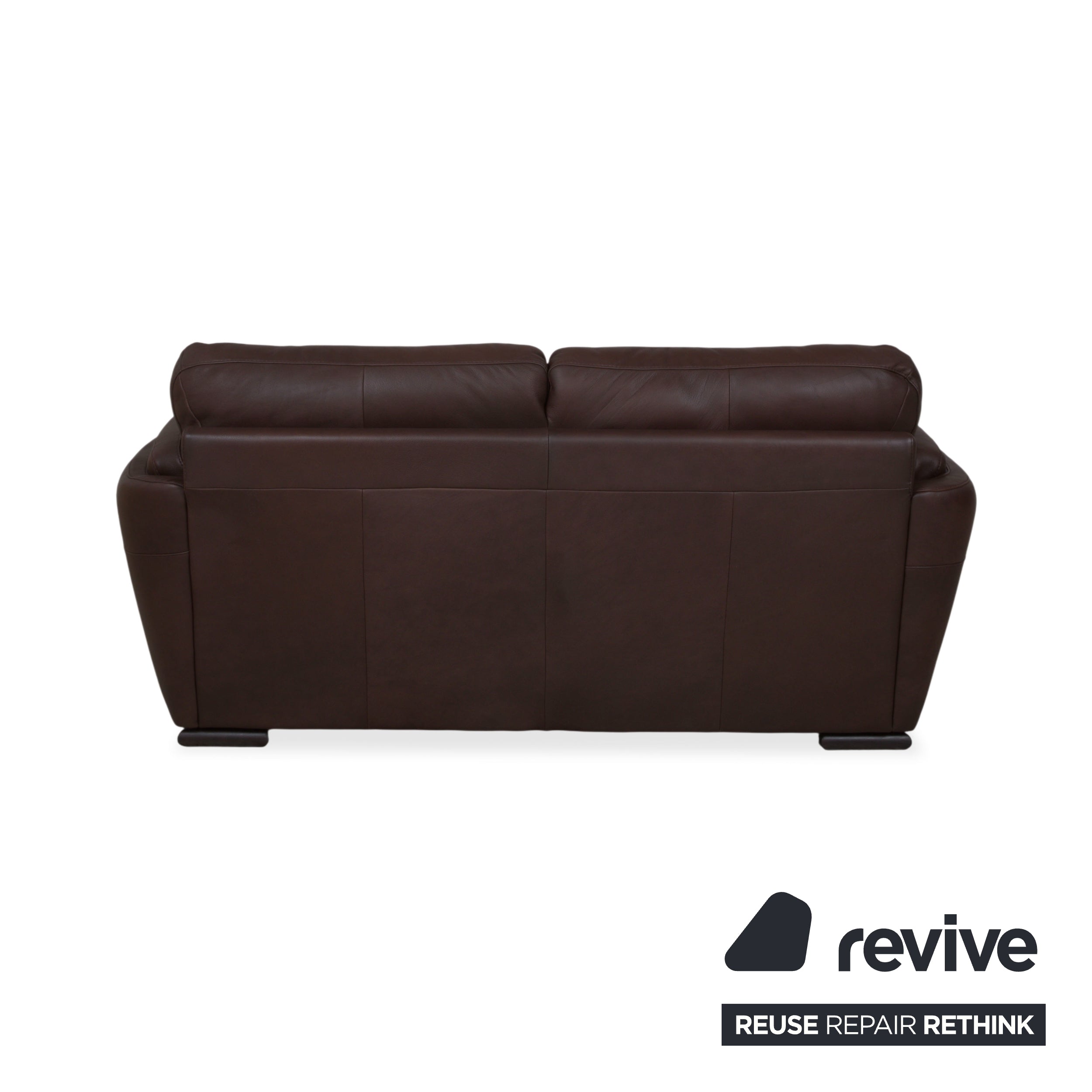 Ensemble Natuzzi Editions A399 en cuir, canapé trois places et deux places, marron foncé, canapé, divan