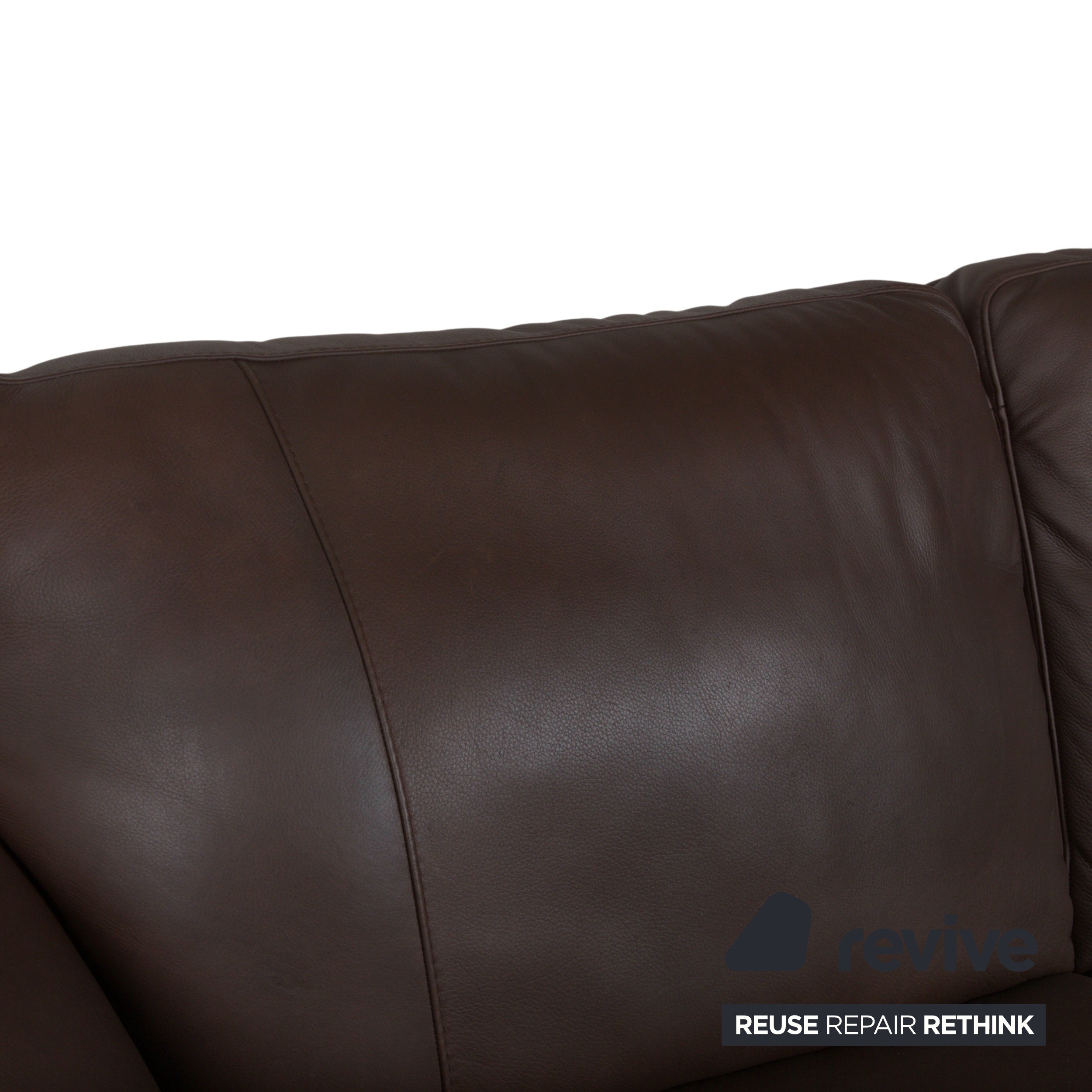 Ensemble Natuzzi Editions A399 cuir canapé trois places, canapé deux places, fauteuil marron foncé
