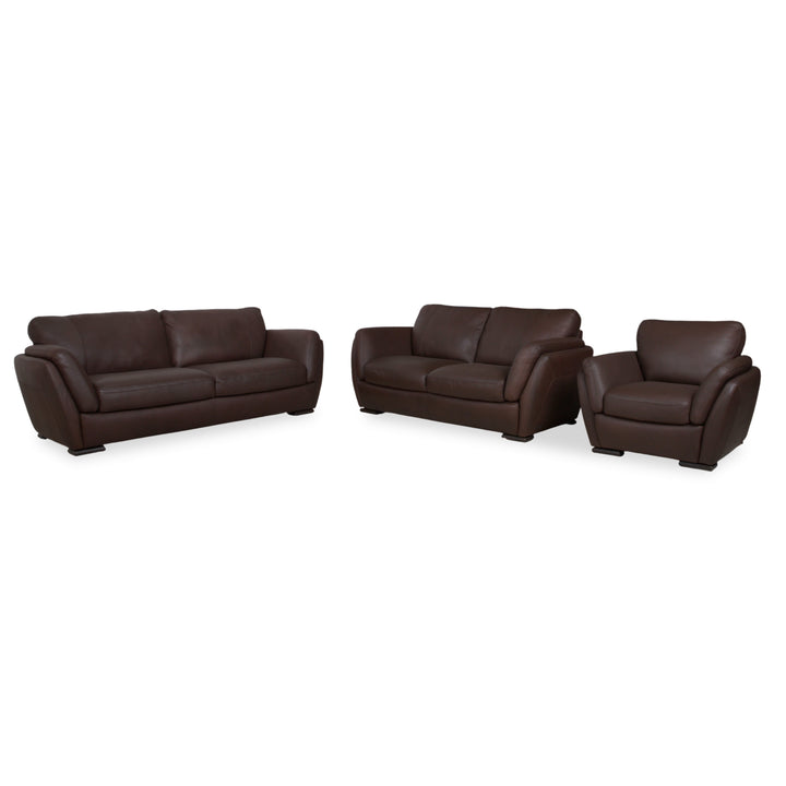 Natuzzi Editions A399 Garnitur Leder Dreisitzer Zweisitzer Sessel Dunkelbraun