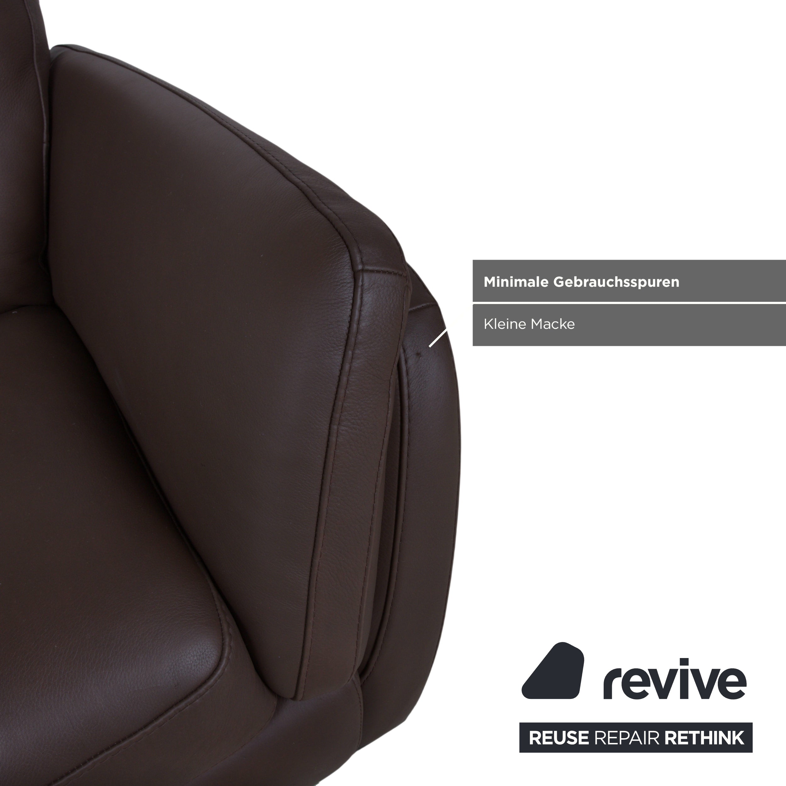 Ensemble Natuzzi Editions A399 cuir canapé trois places, canapé deux places, fauteuil marron foncé