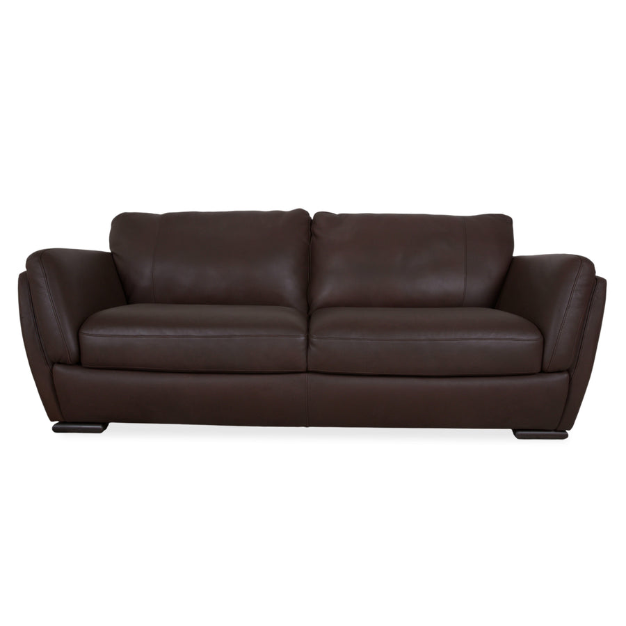 Natuzzi Editions A399 Leder Dreisitzer Dunkelbraun Sofa Couch