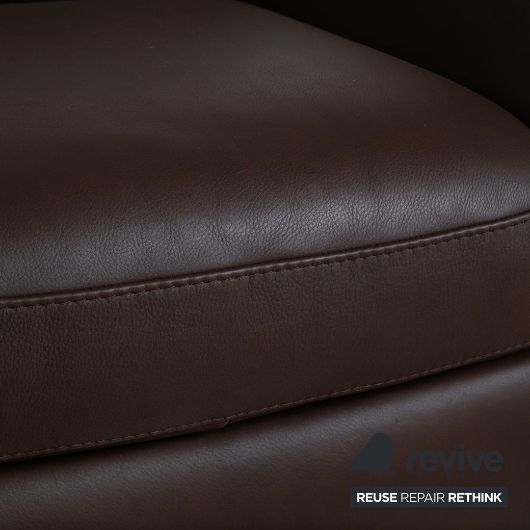 Natuzzi Editions A399 Leder Sessel Dunkelbraun